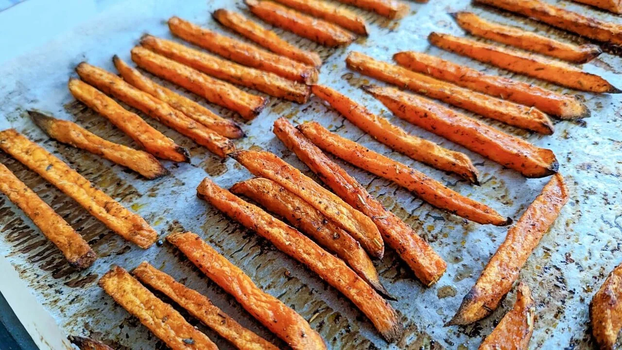 Frites croustillantes de patates douces