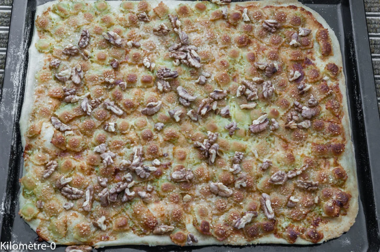 Pizza blanche aux ravioles