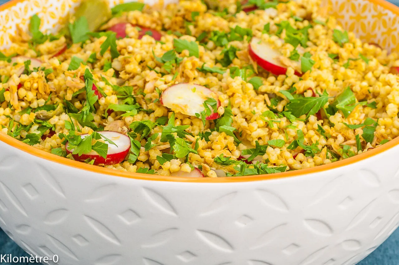 Salade de millet aux légumes de printemps