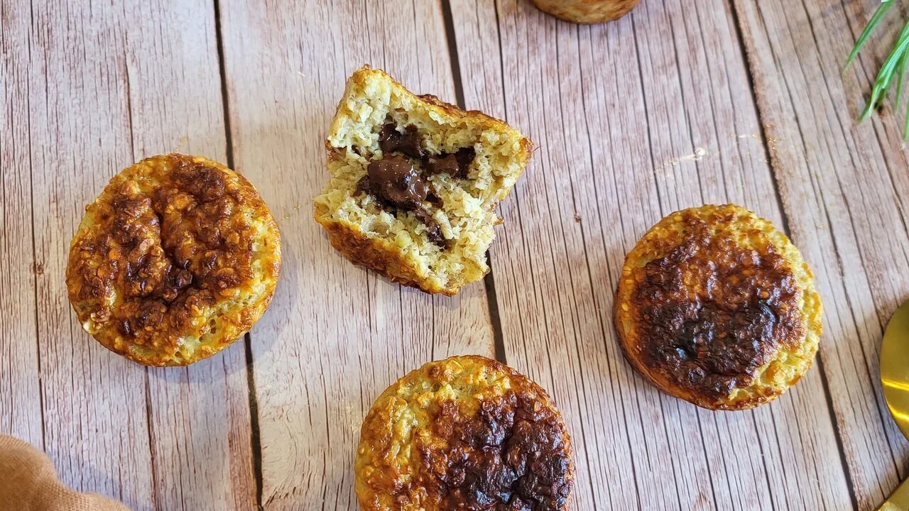 Muffins healthy banane et chocolat