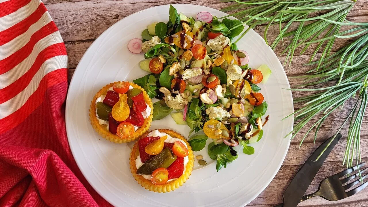 Tartelettes aux poivrons et tomates