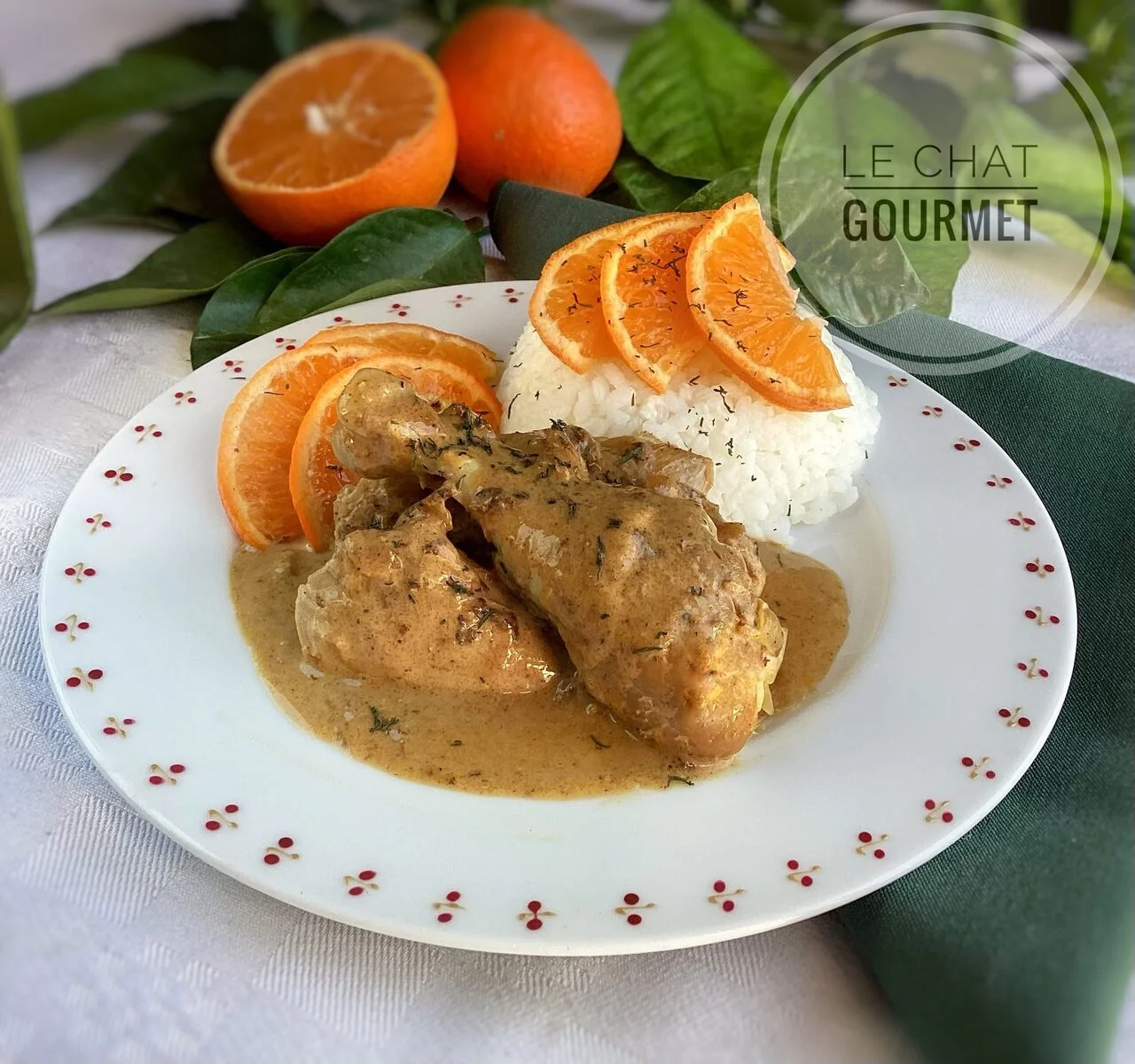 Poulet sauce crémeuse à la mandarine