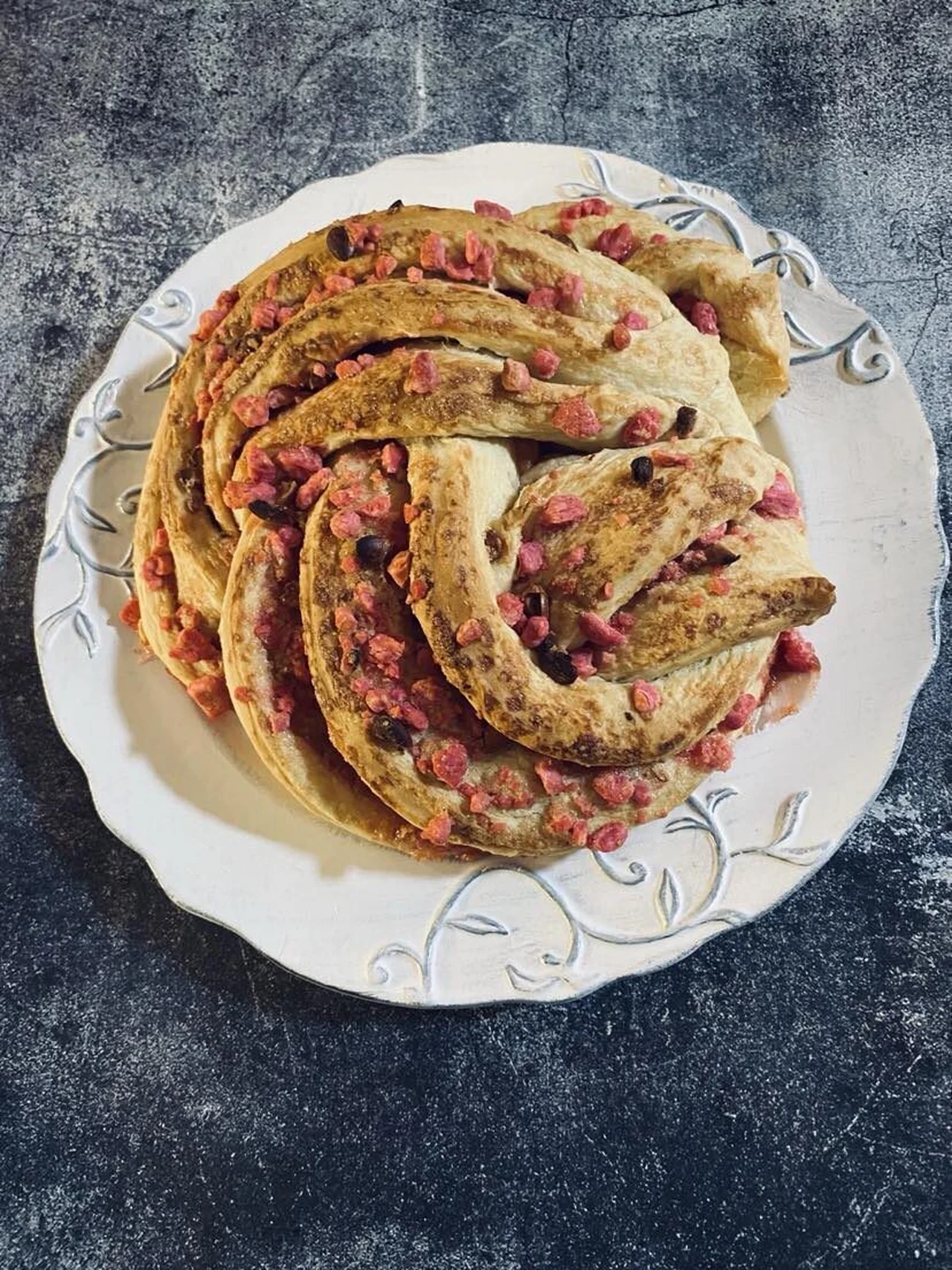 Kringle aux pralines roses