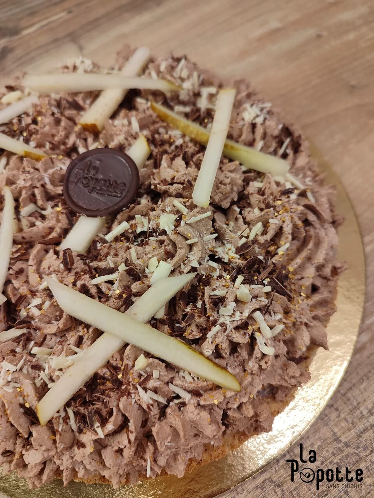 Dacquoise poires chantilly chocolat mascarpone