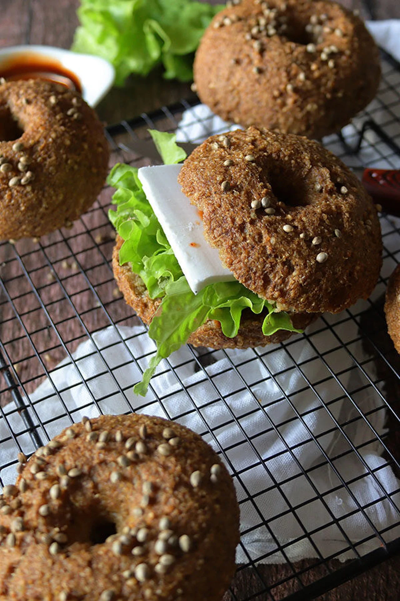 Bagels protéinés sans gluten, lait ni oeufs