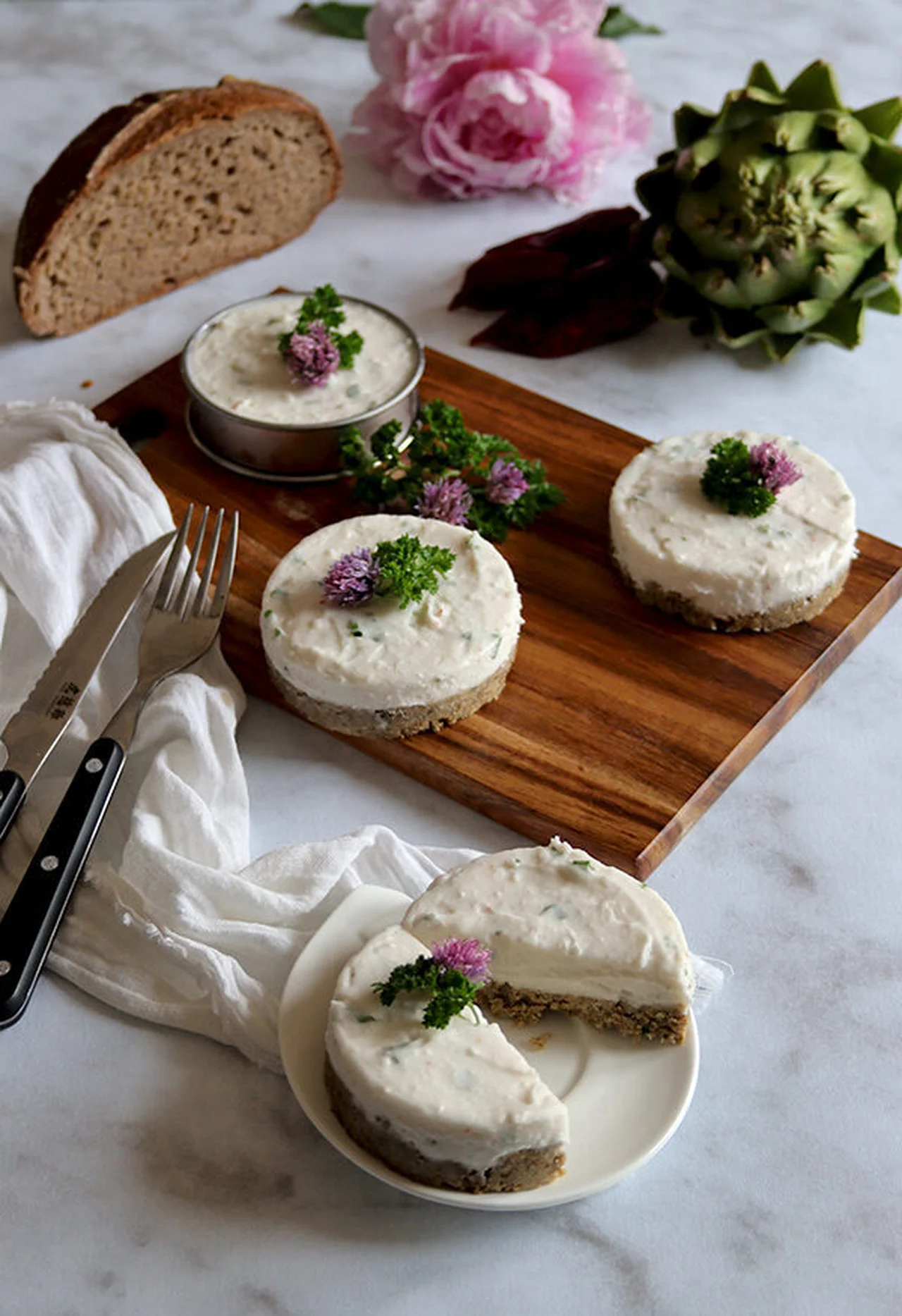 Cheesecake salée sans gluten ni lait ni oeuf