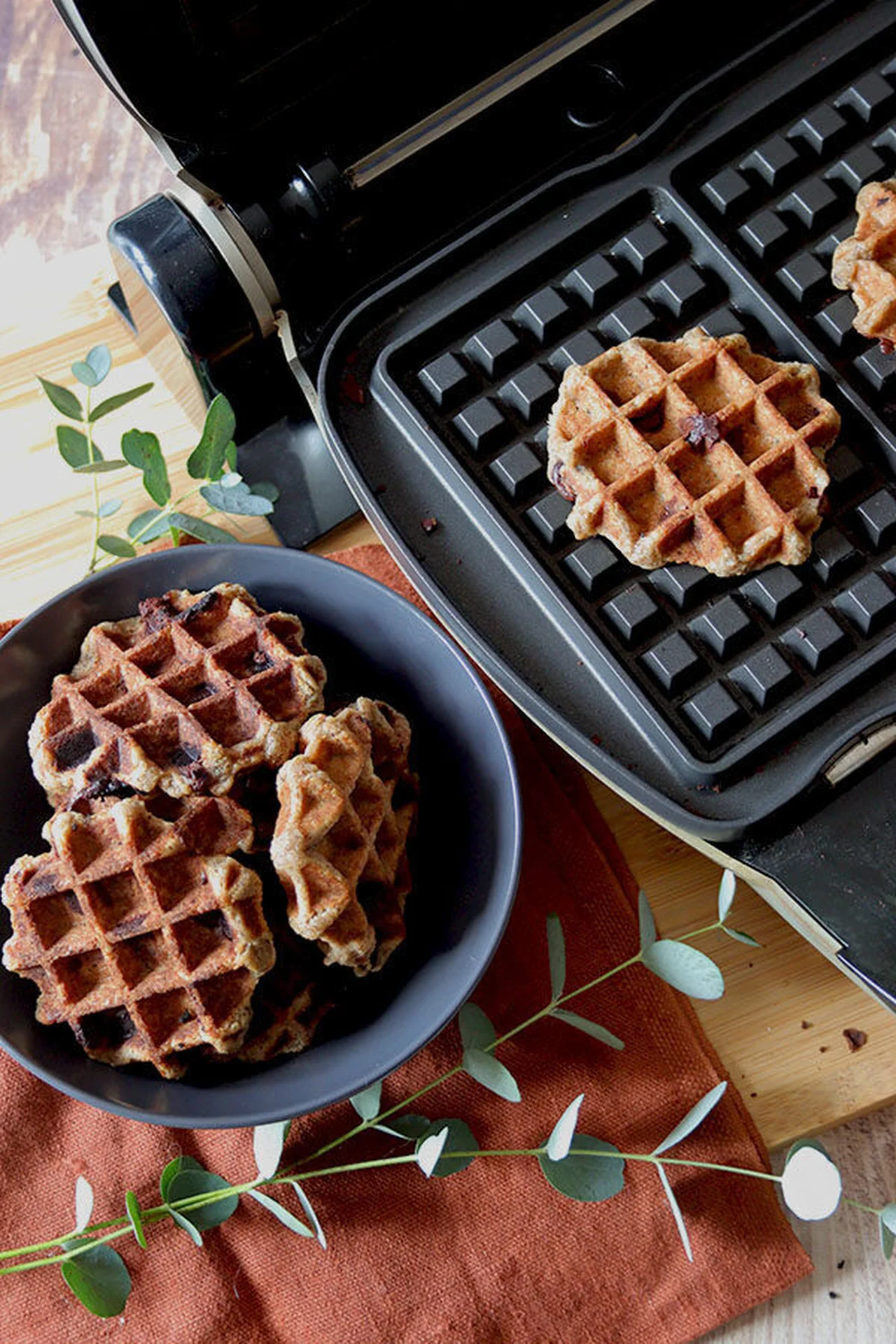 Cookies gaufres sans gluten lait oeufs