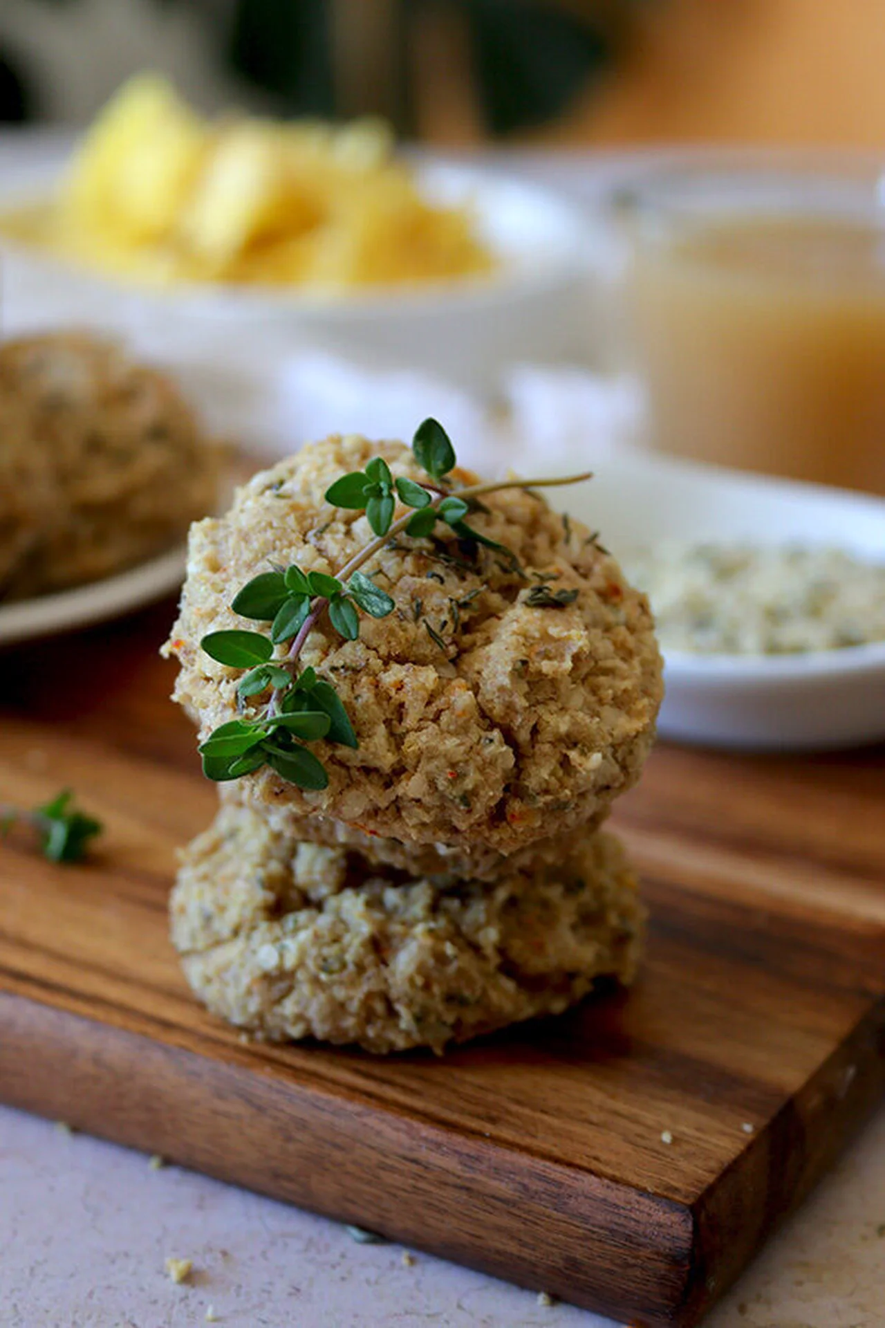 Cookies parmesan thym sans gluten lait oeuf