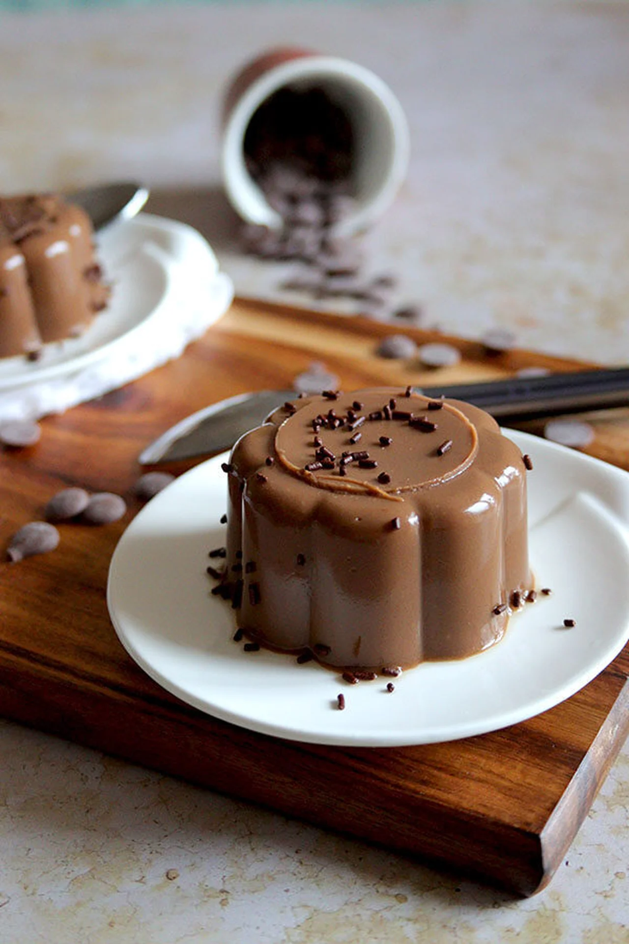 Flans au chocolat sans gluten ni lait ni œuf