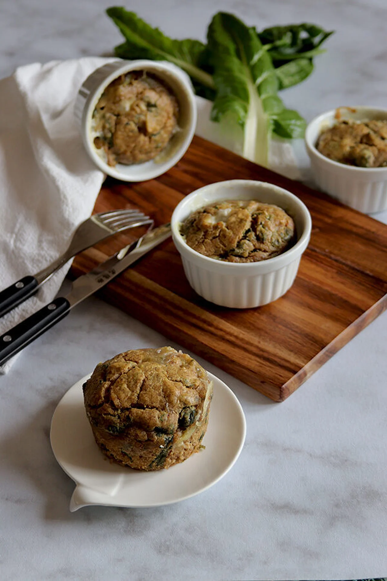 Muffins épinards blettes sans gluten lait œuf
