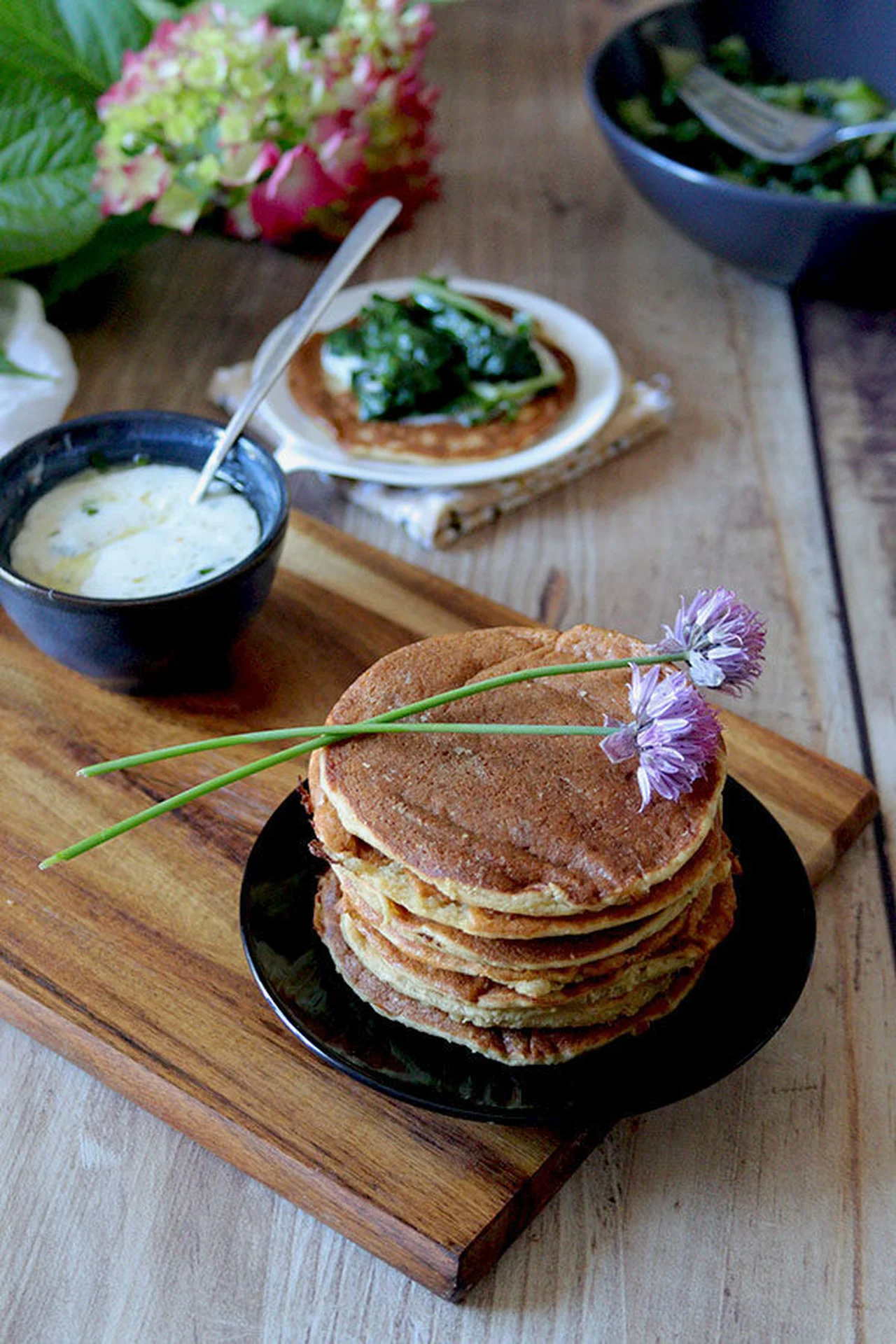 Pancakes pois chiches sans gluten lait œuf