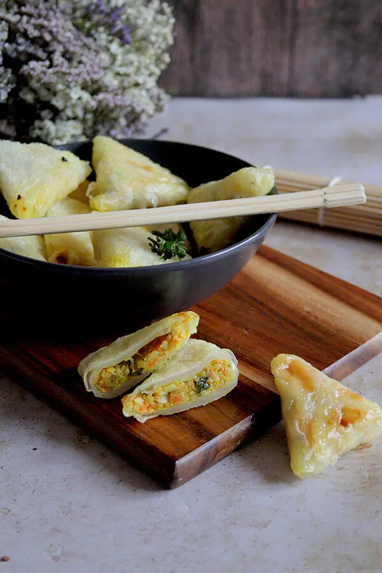 Samoussas aux légumes sans gluten lait oeufs