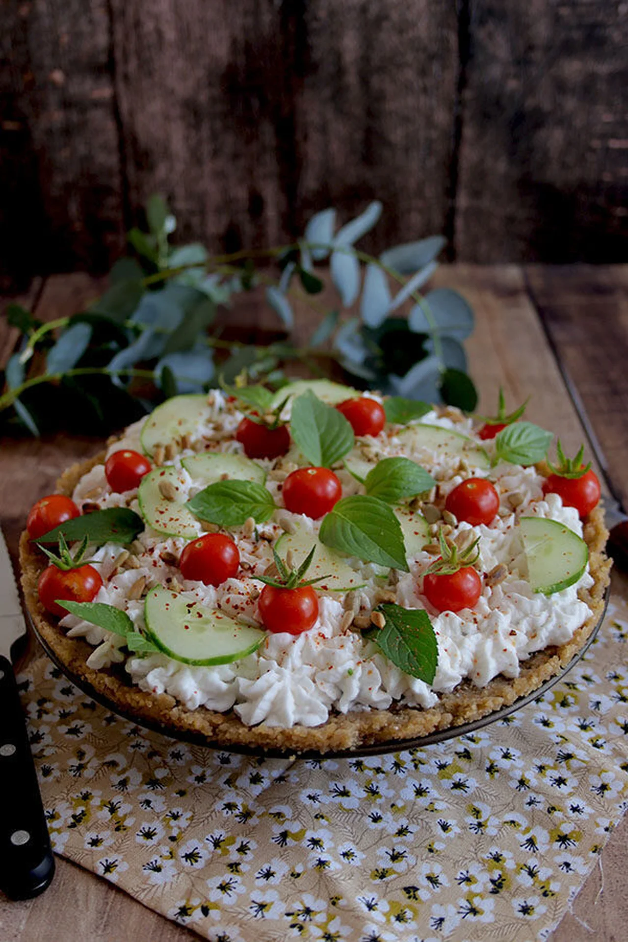 Tarte aux légumes d'été sans gluten lait œufs