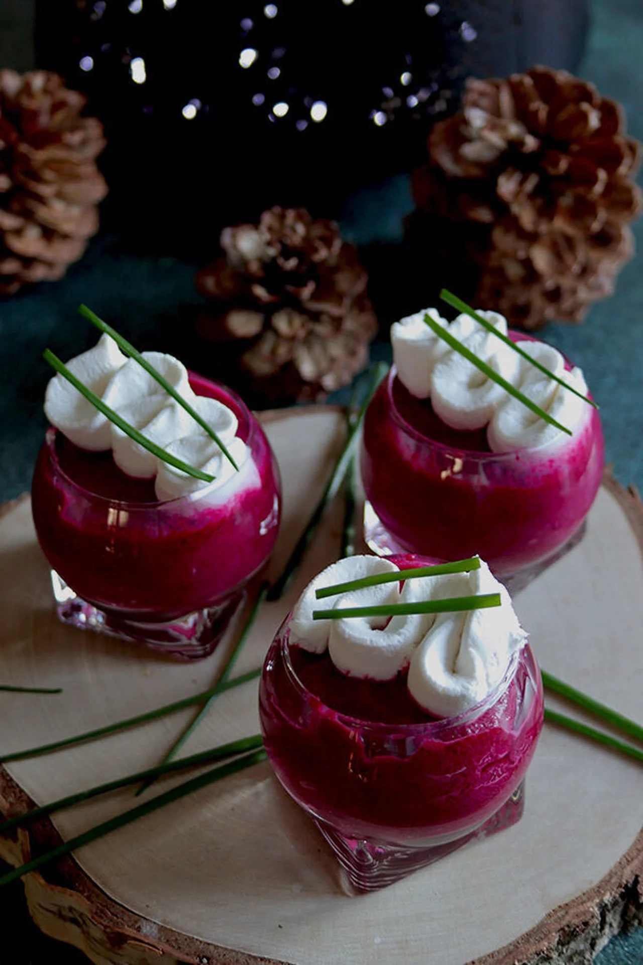 Velouté betterave mousse fauxmage