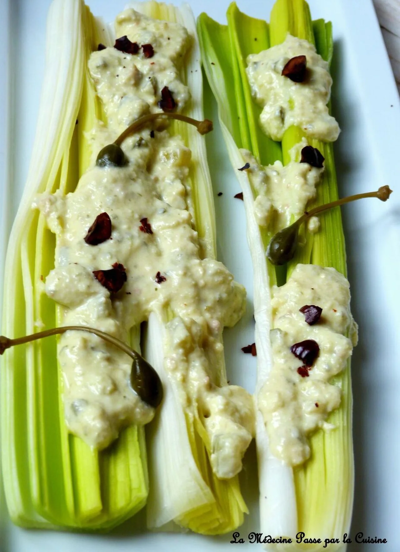 Poireaux sauce gribiche