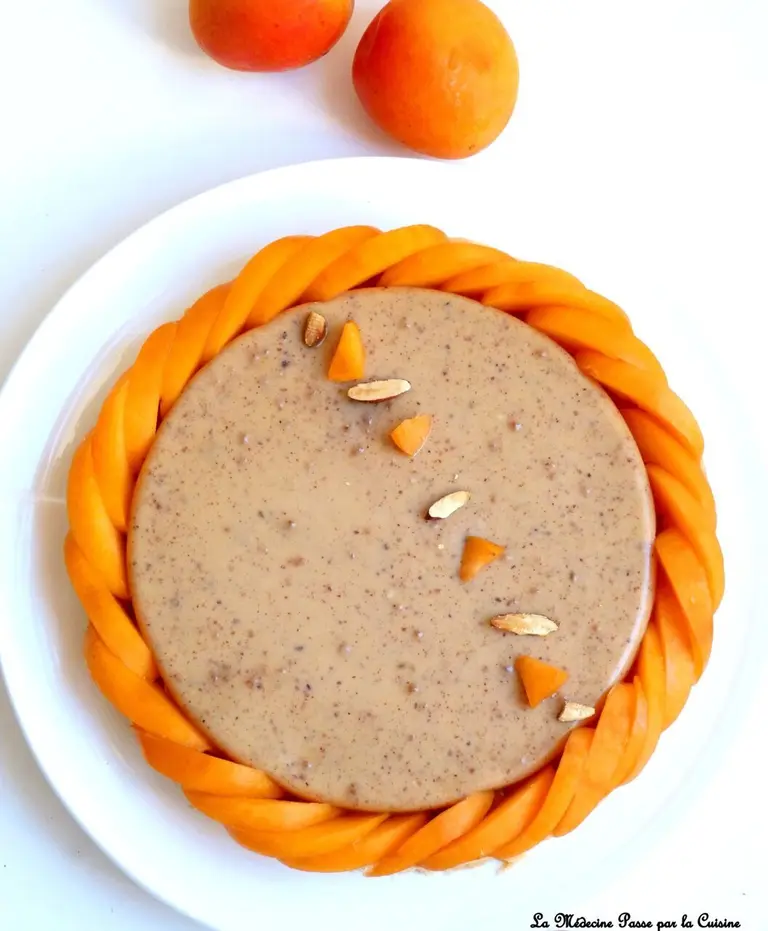 Tarte praliné et rosace d'abricots