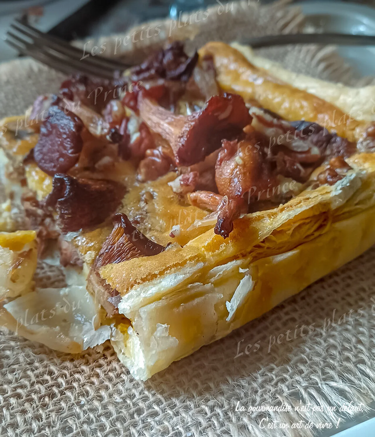 Quiche aux girolles et aux noix