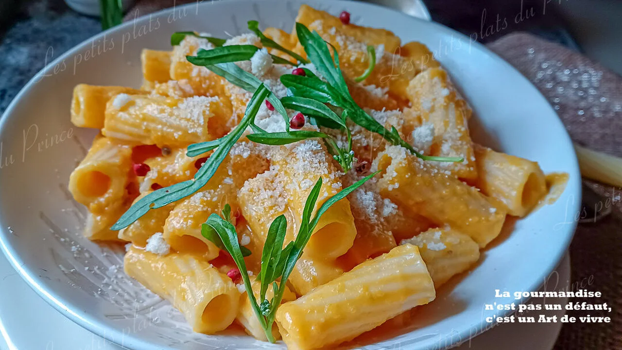 Rigatoni à la courge butternut crémeuse