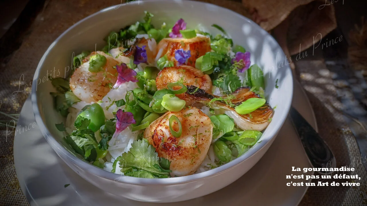 Riz aux noix de St Jacques Primavera