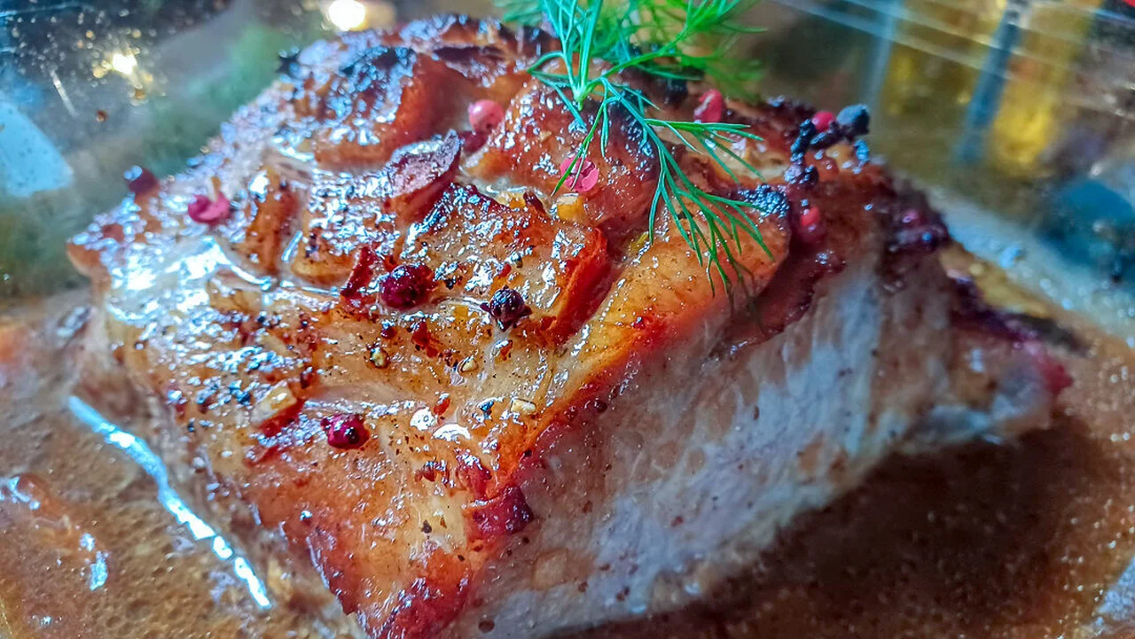 Rôti de porc laqué de noël
