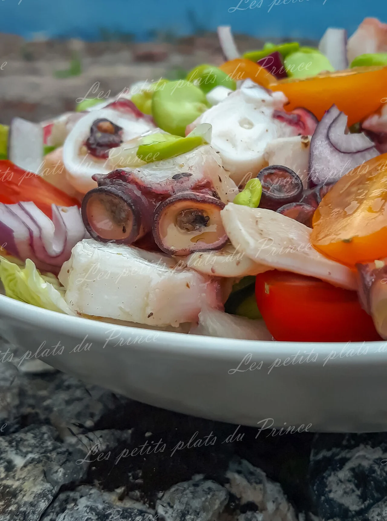Salade de poulpe estivale