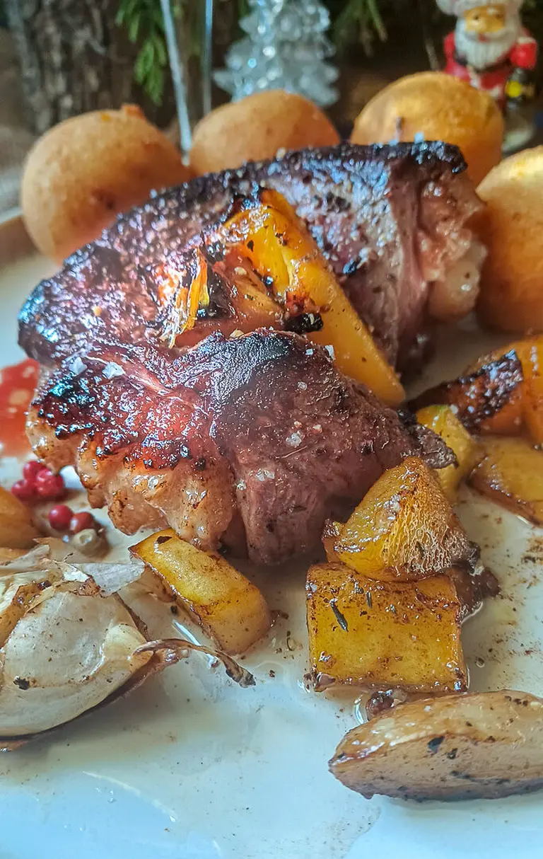 Tournedos de magret de canard farcis mangue
