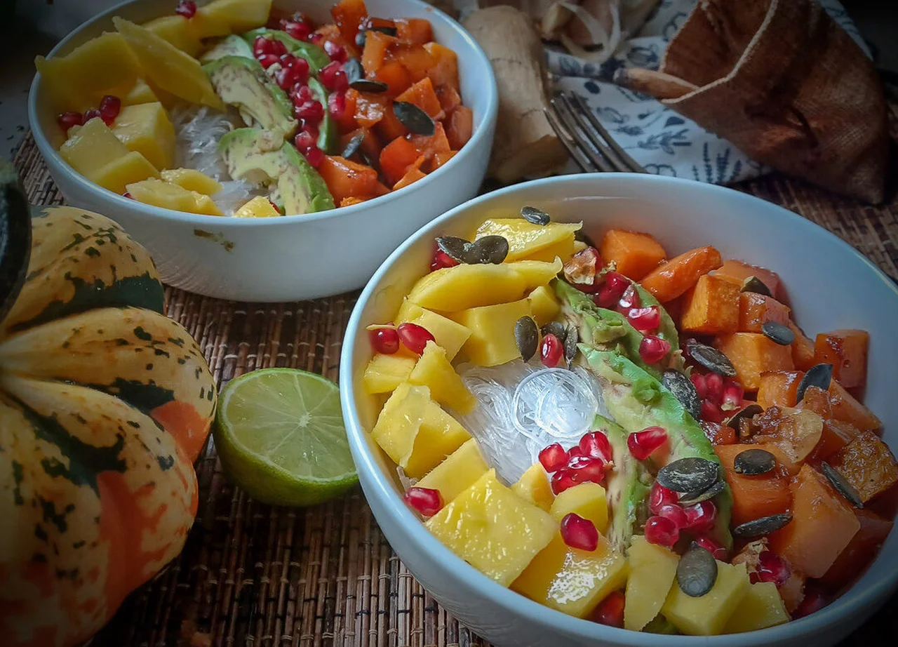 Veggie bowl d'automne à la courge