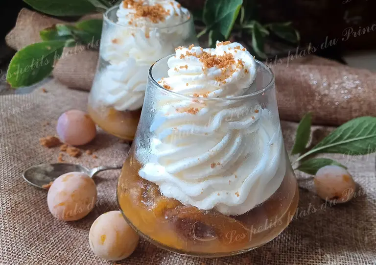 Verrines compotée de mirabelles et spéculoos