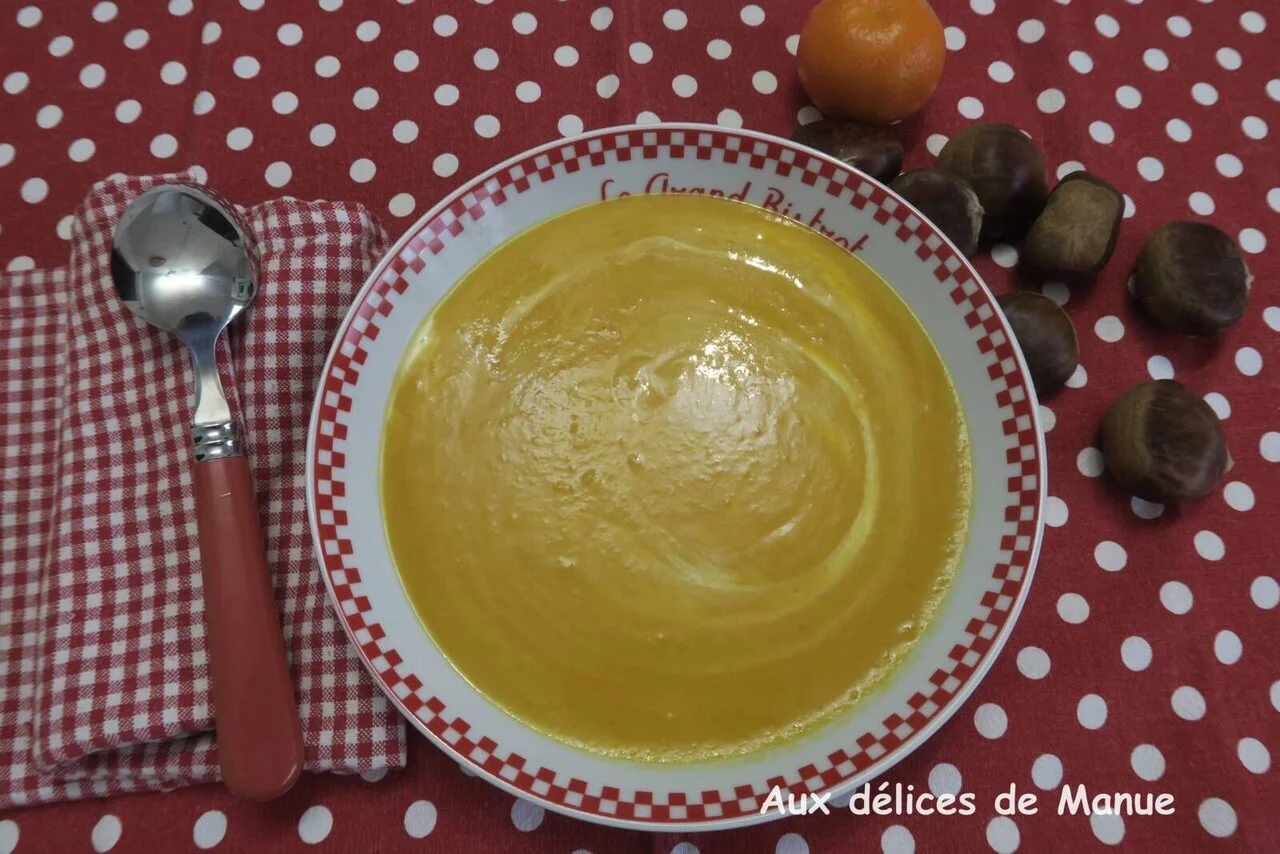 Velouté de mogettes de Vendée au potimarron et carottes
