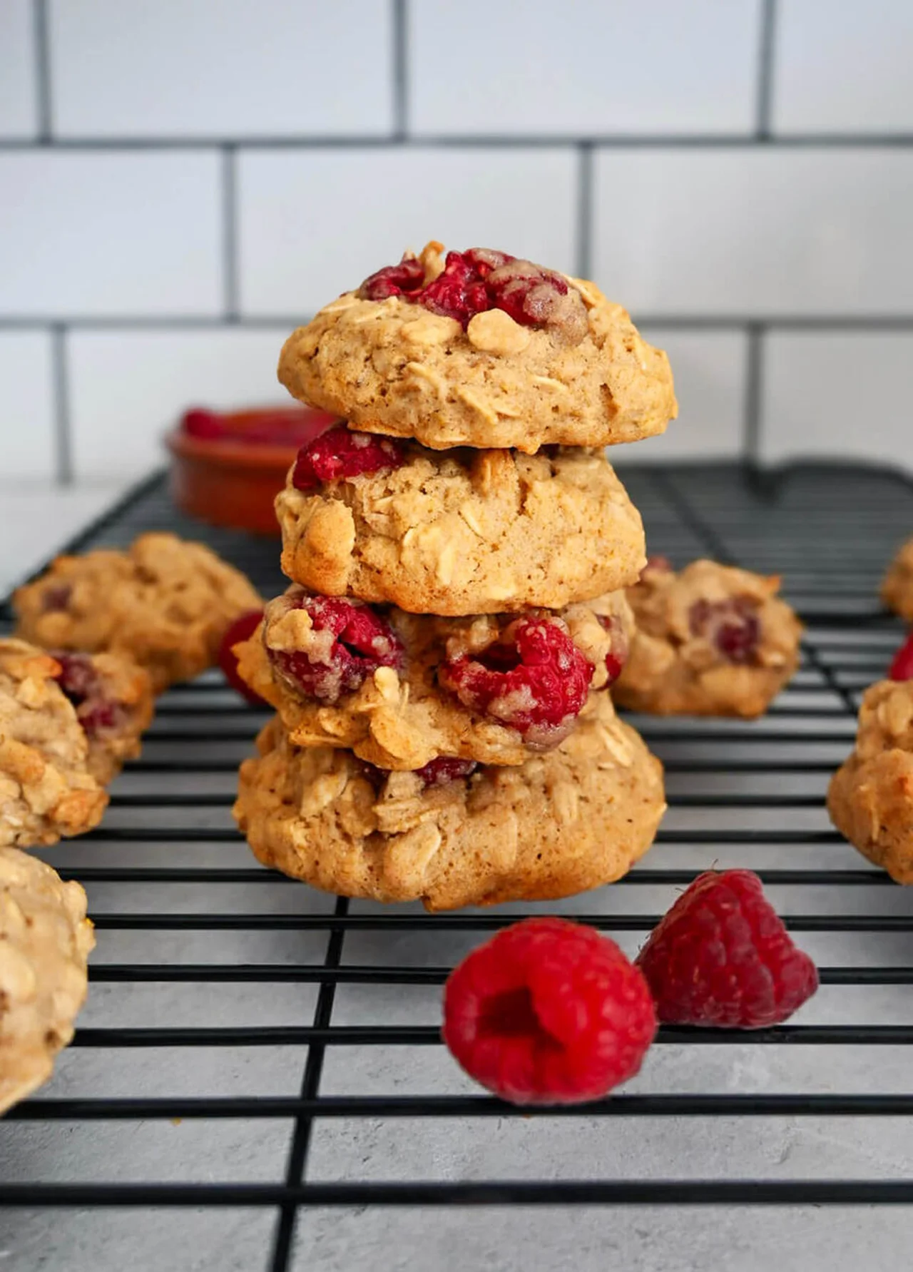 Cookies framboise avoine