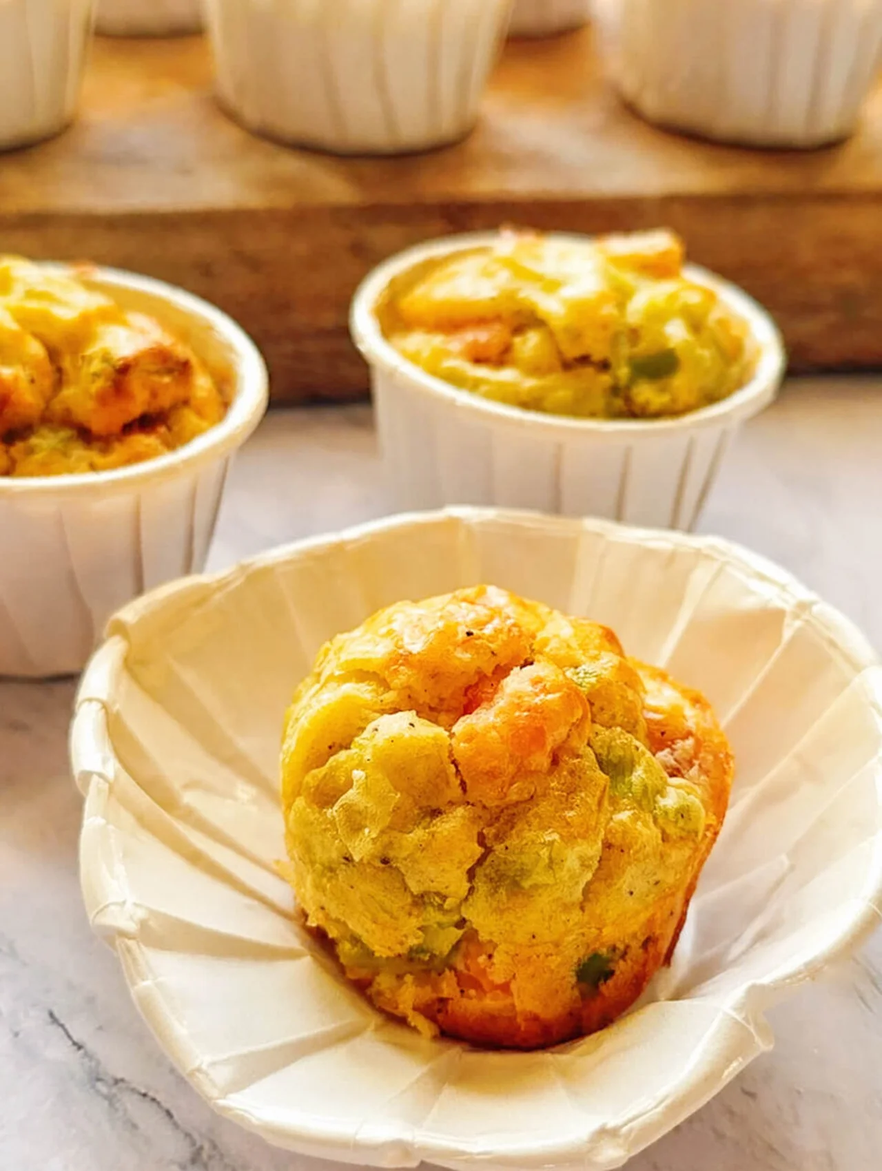 Muffins saumon-poireaux