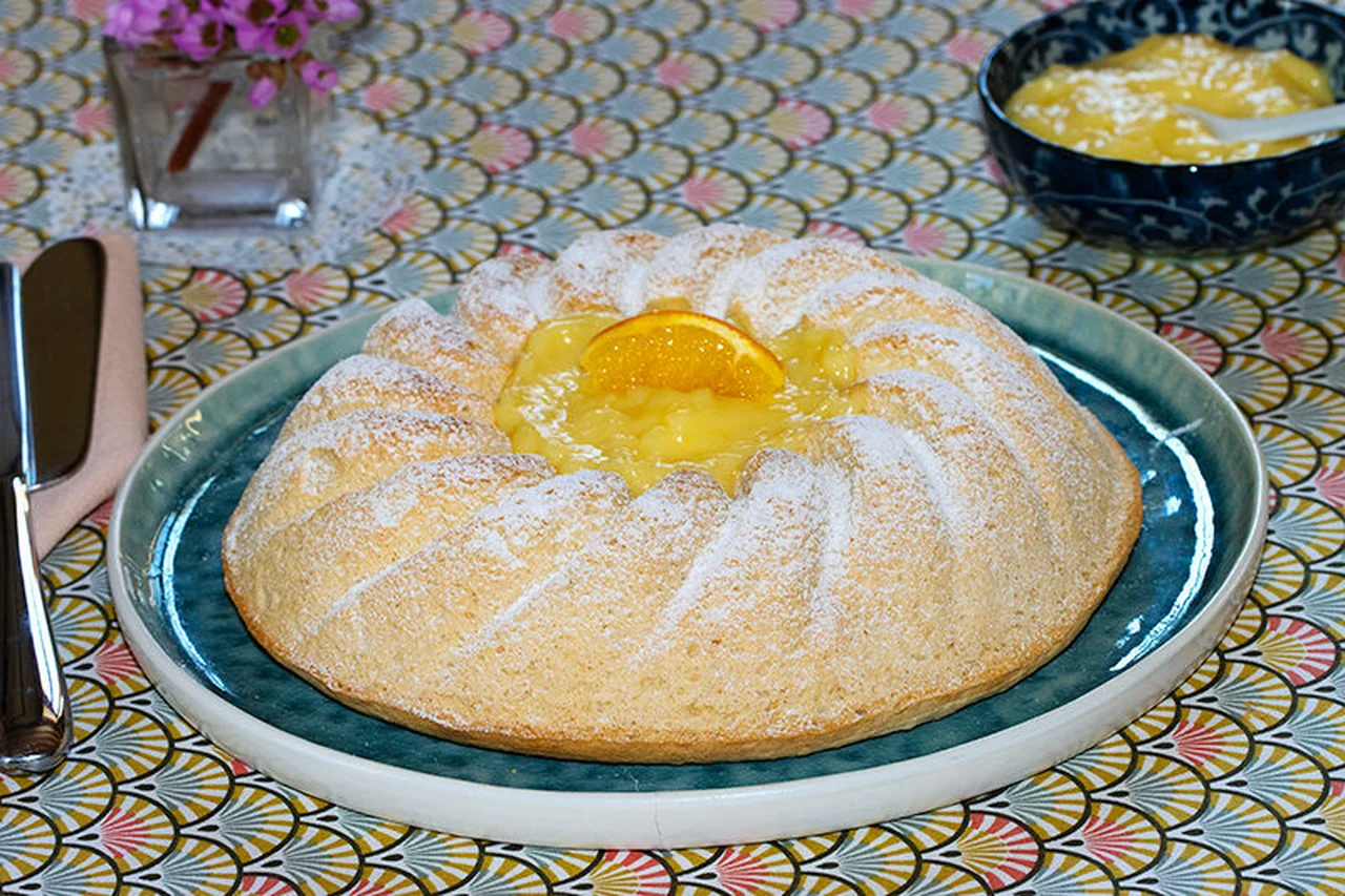 Gâteau des anges, crème aux agrumes