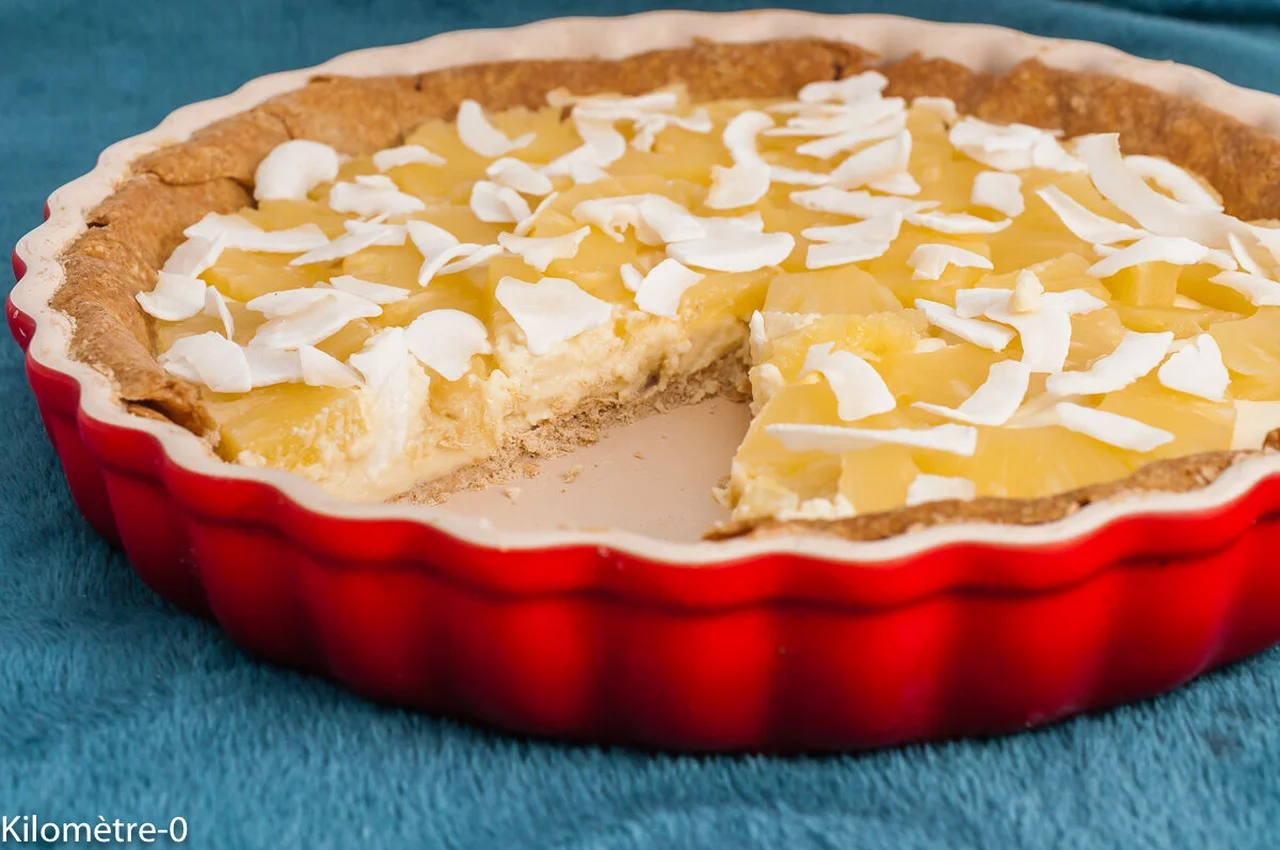 Tarte à la crème de coco et à l'ananas