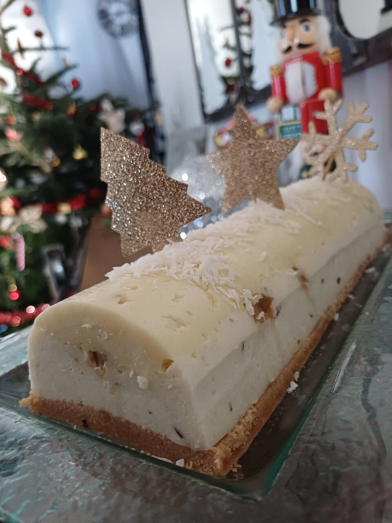 Bûche de noël citron basilic