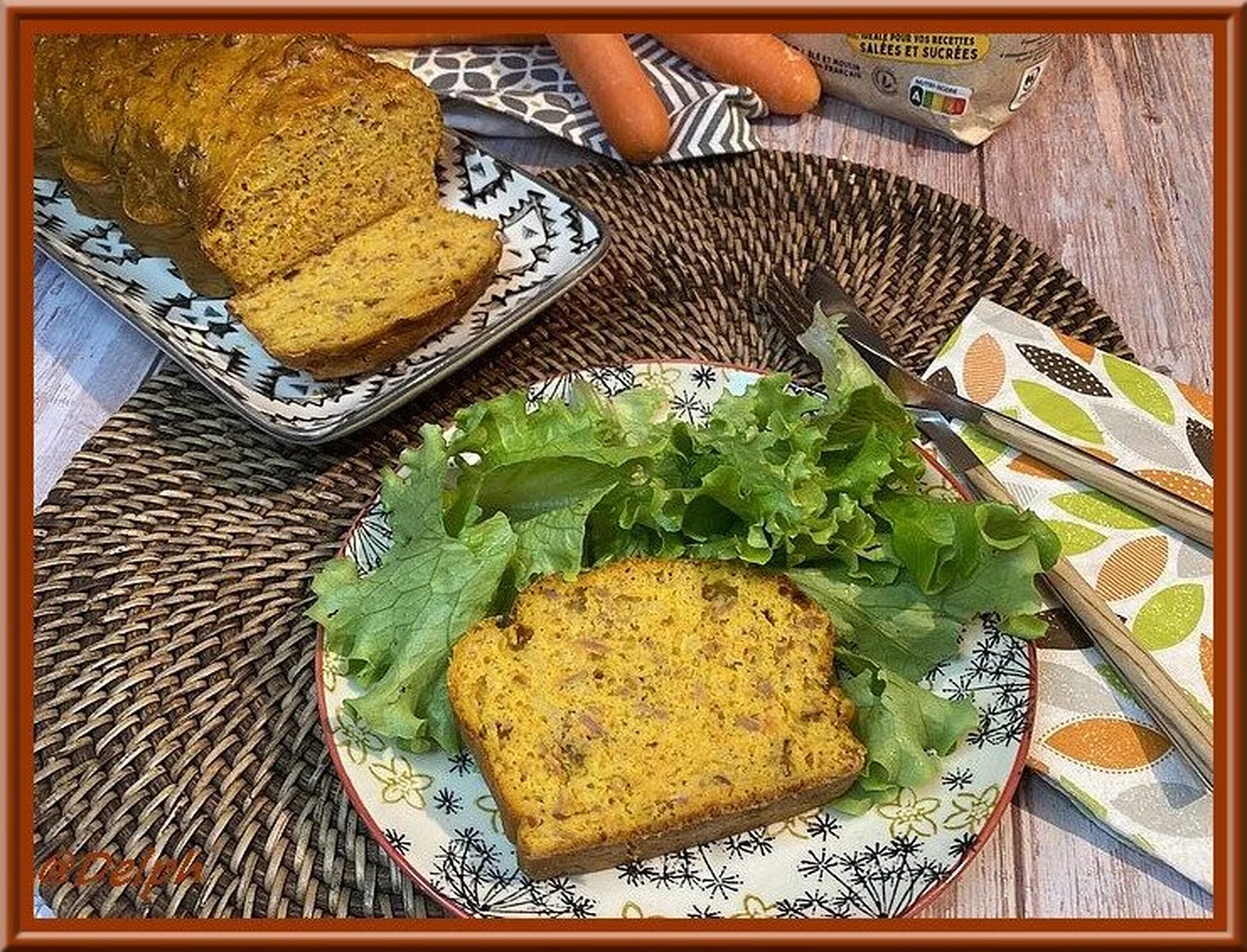 Cake aux carottes et jambon