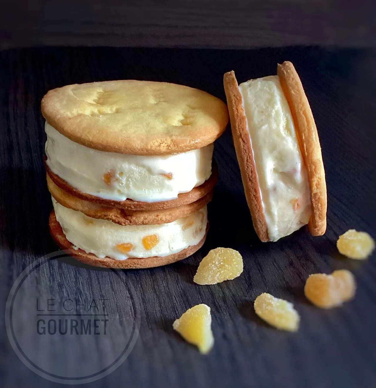 Sandwichs à la crème glacée au gingembre