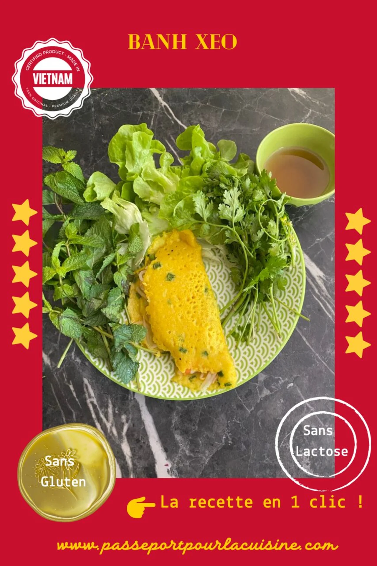 Bánh Xèo aux crevettes comme au Vietnam