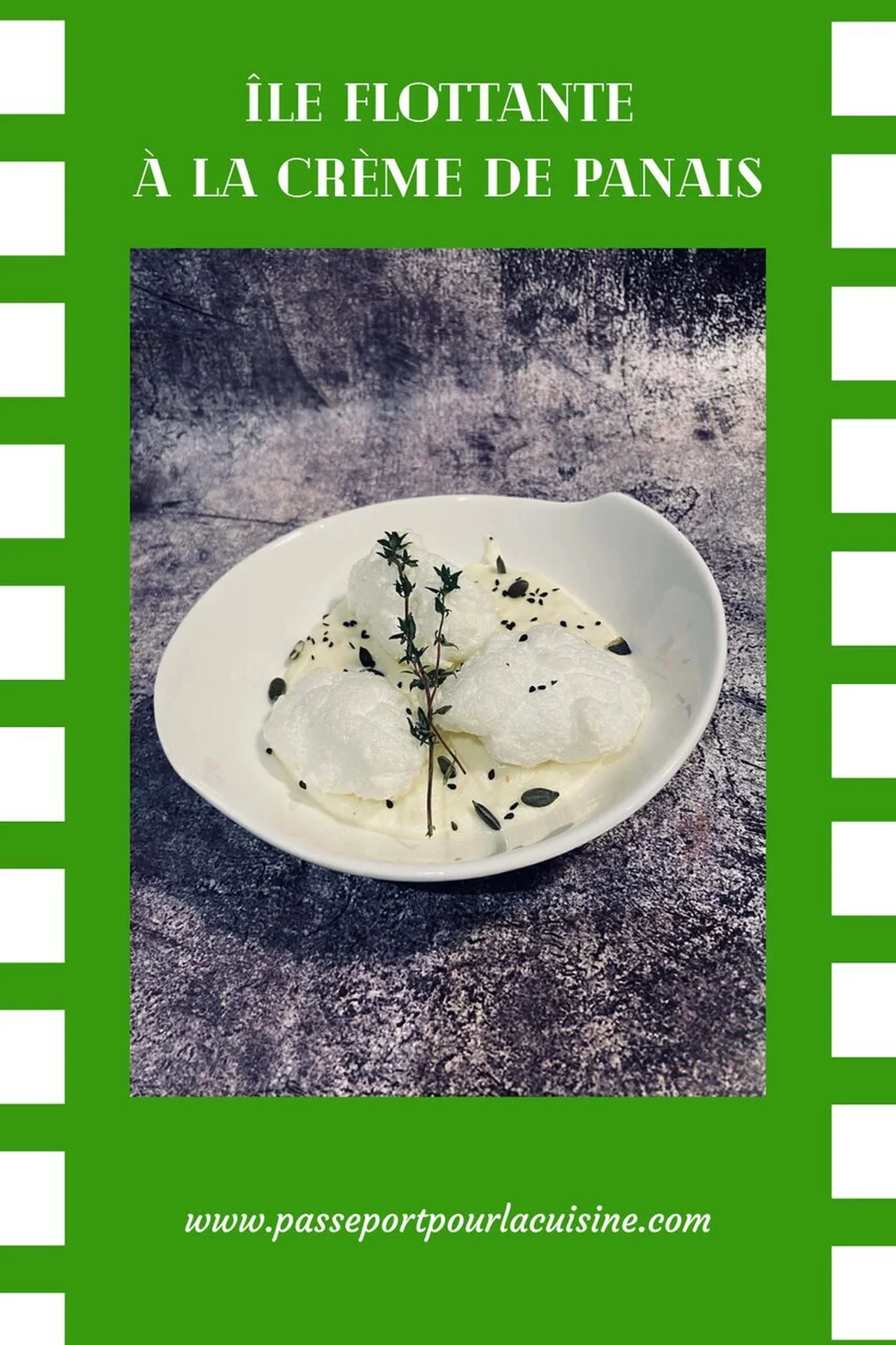 Île flottante à la crème de panais