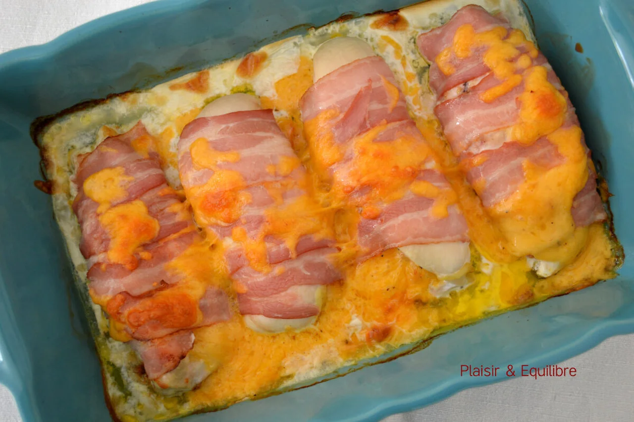 Blanc de poulet au lard et cheddar