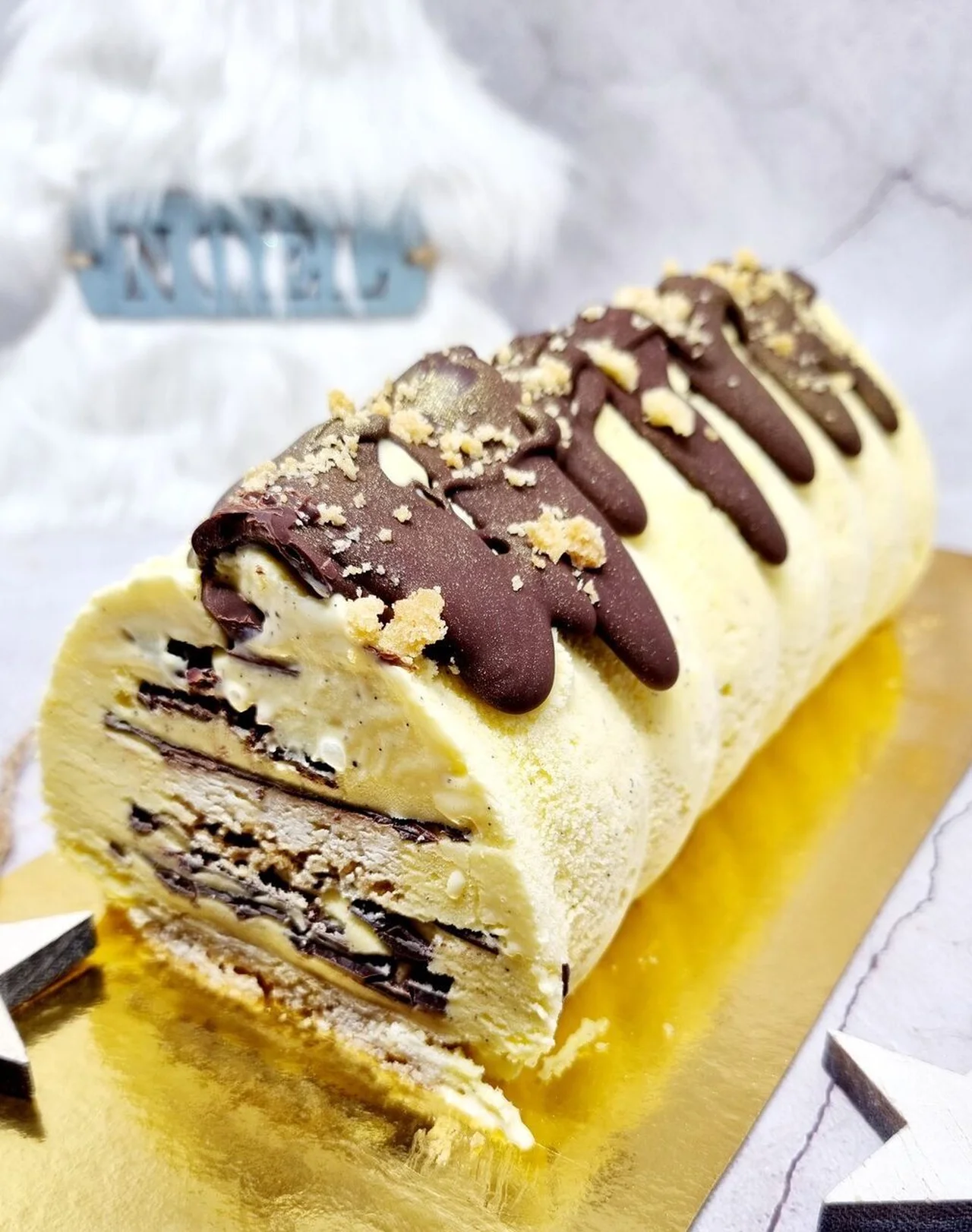 Bûche glacée façon viennetta