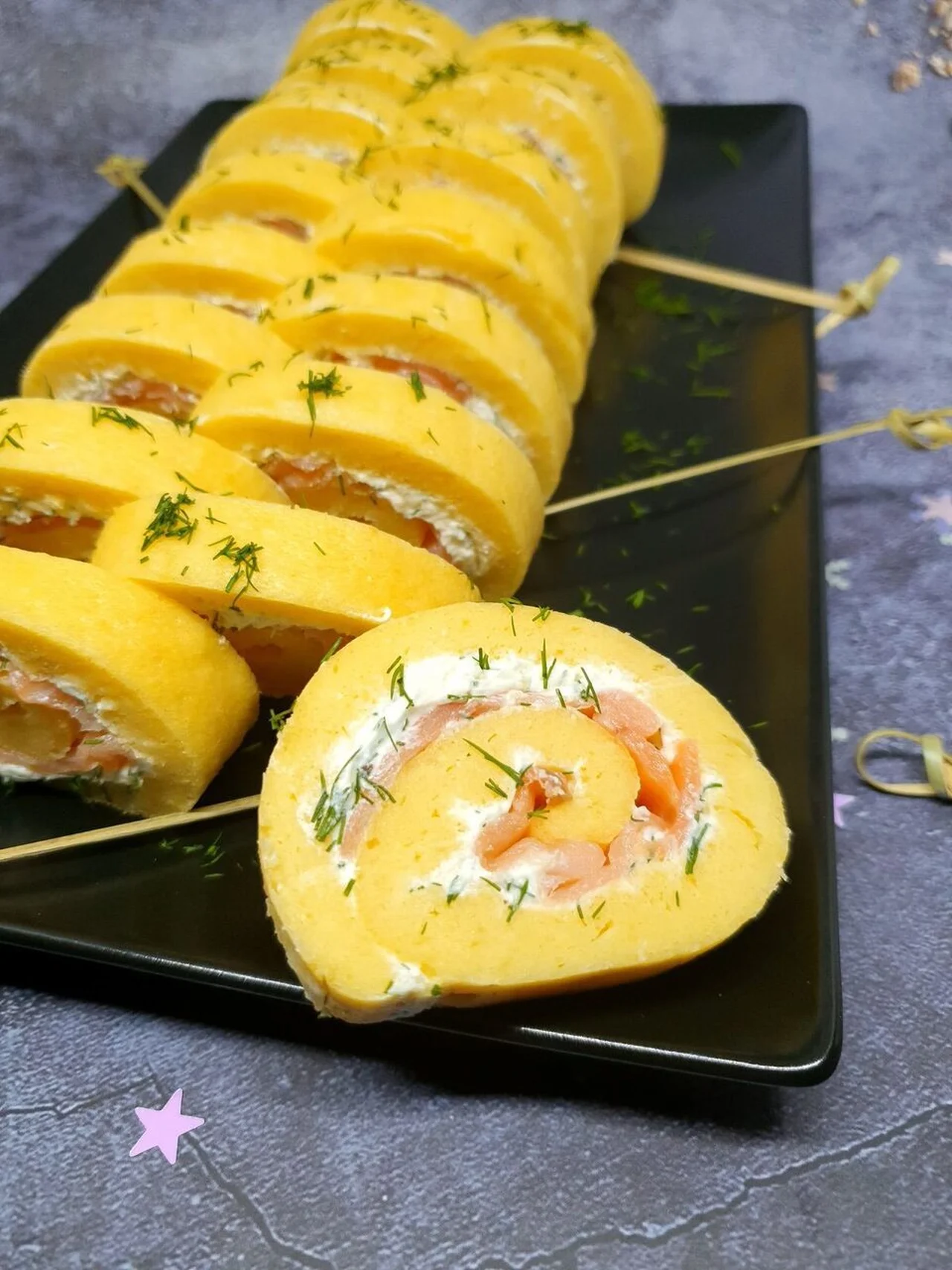 Bûche salée au saumon fumé