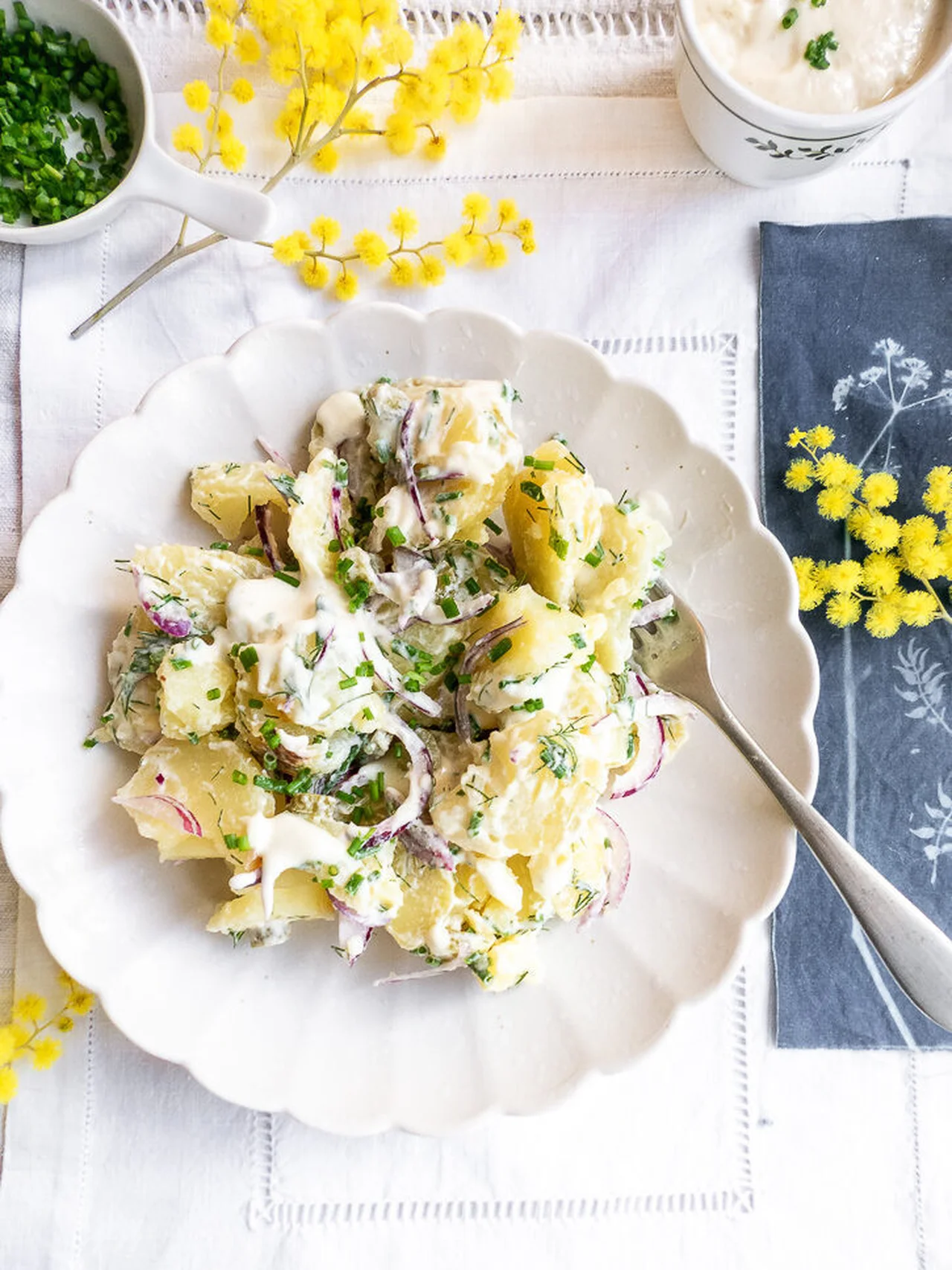 Salade de pommes de terre aux herbes