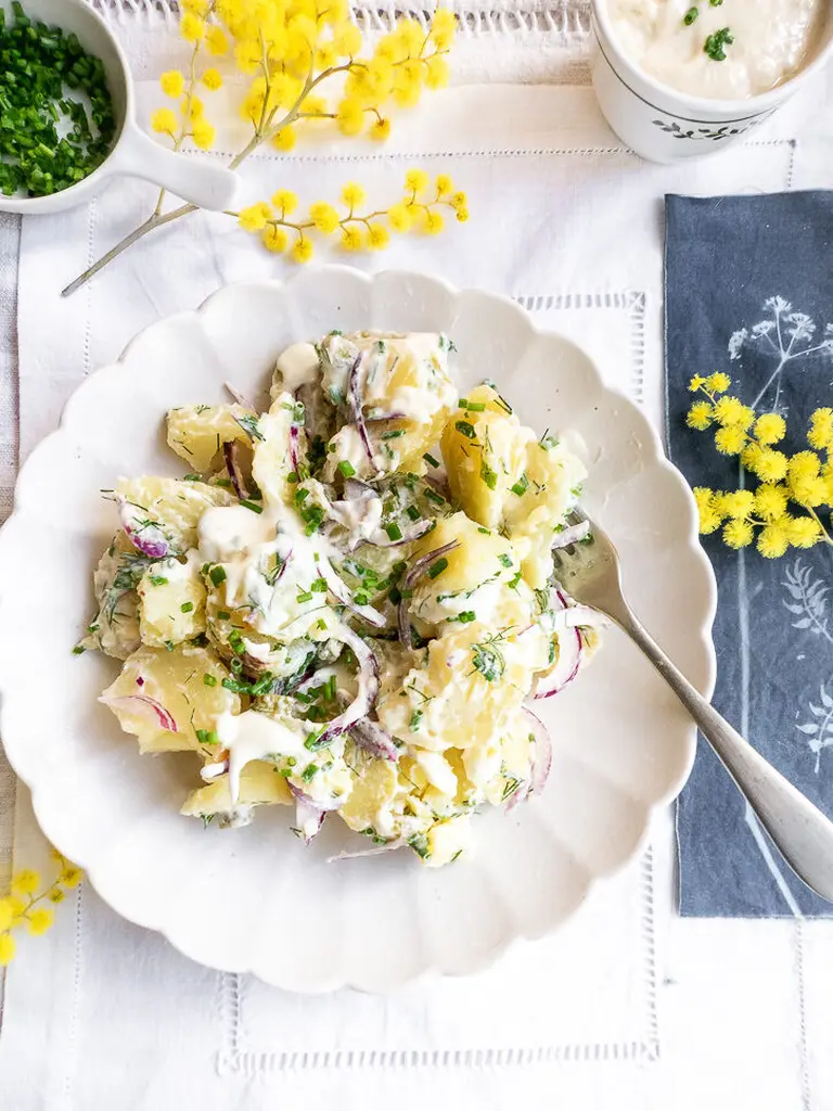 Salade de pommes de terre aux herbes