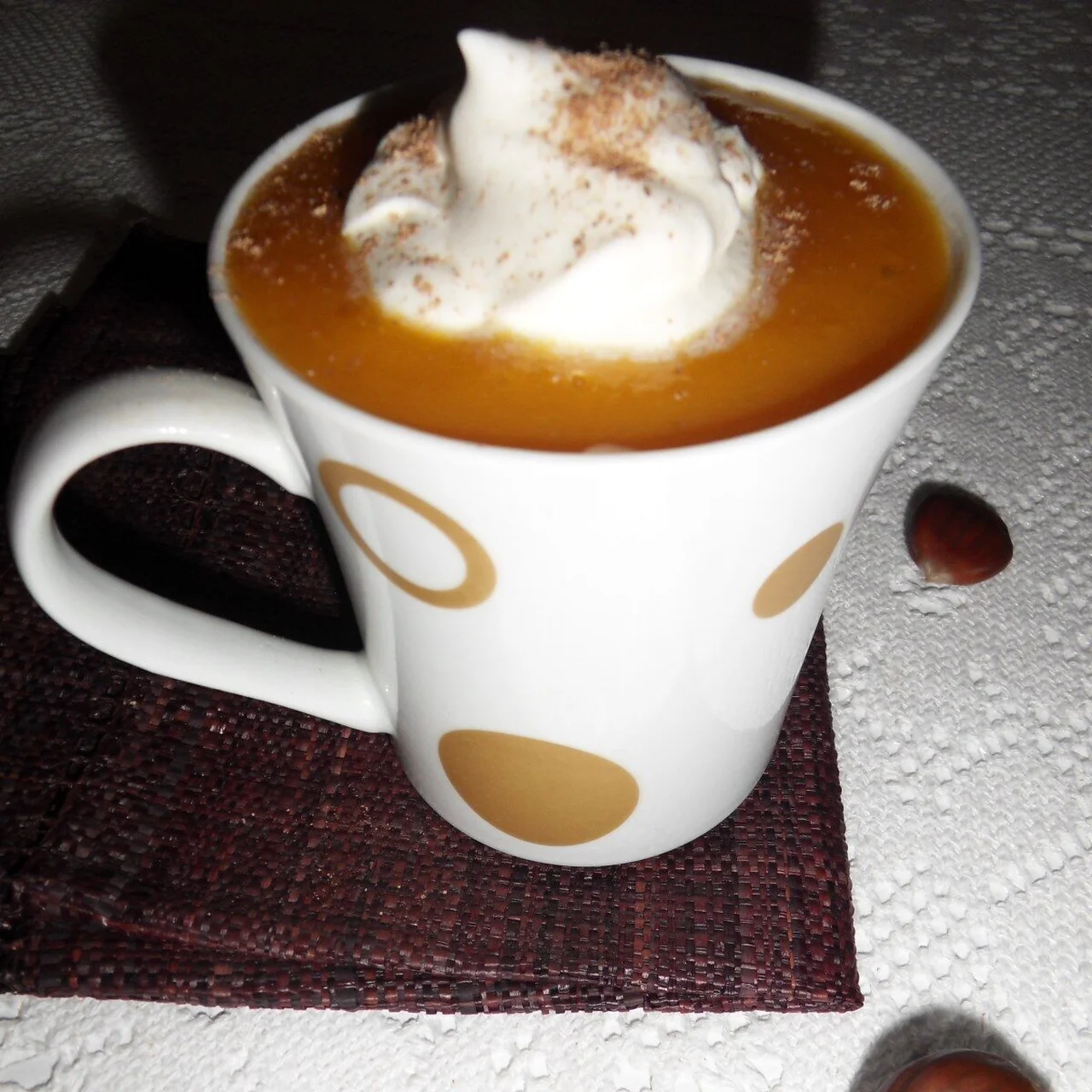 Cappuccino de potiron et châtaigne
