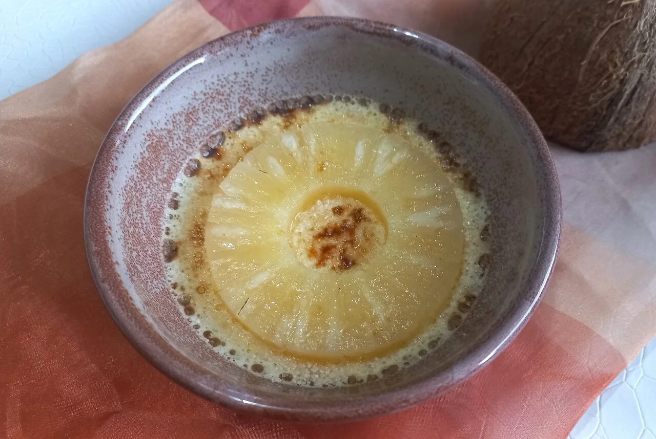 Crème brûlée coco et ananas