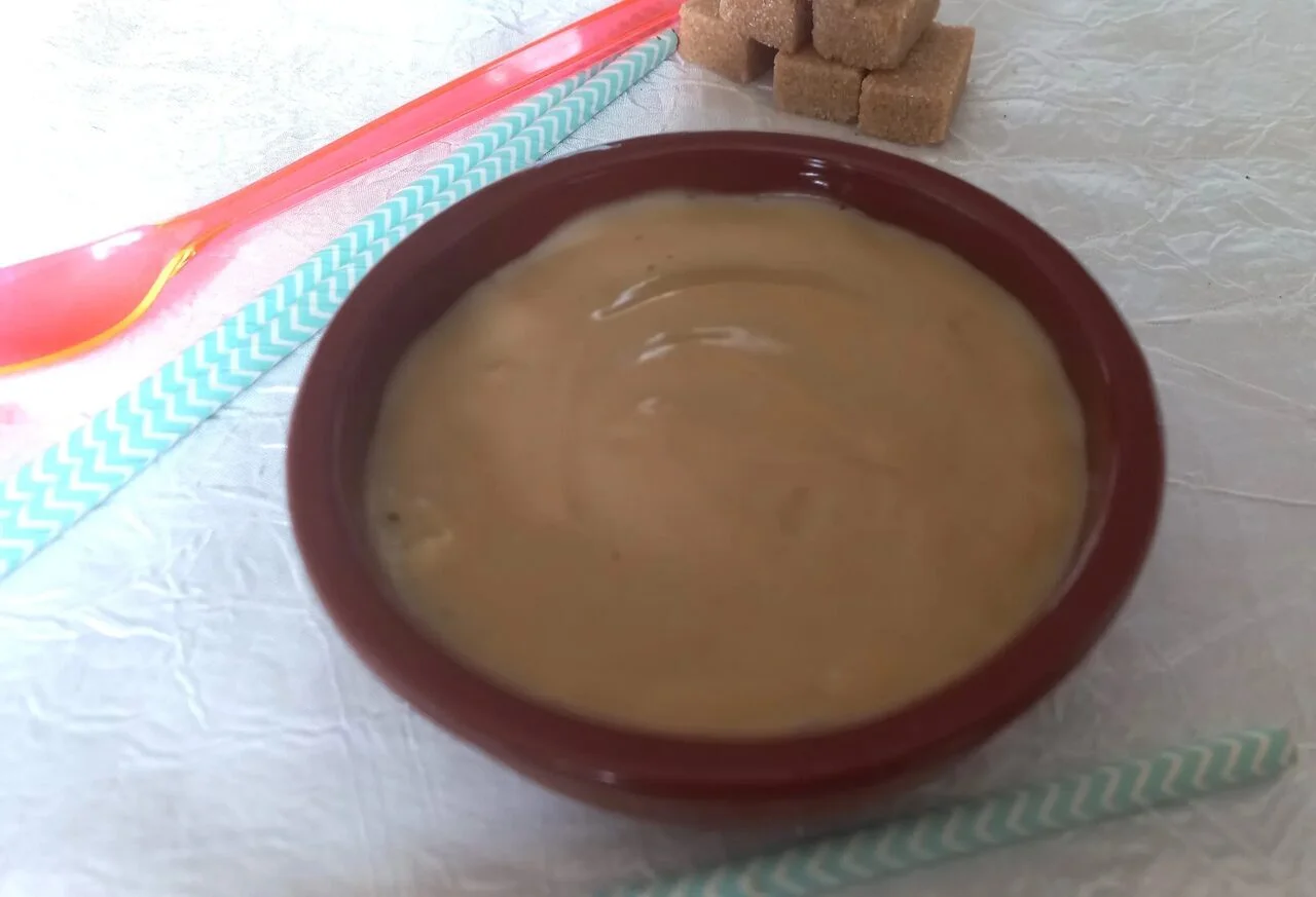 Crème dessert vanille et sucre cassonade