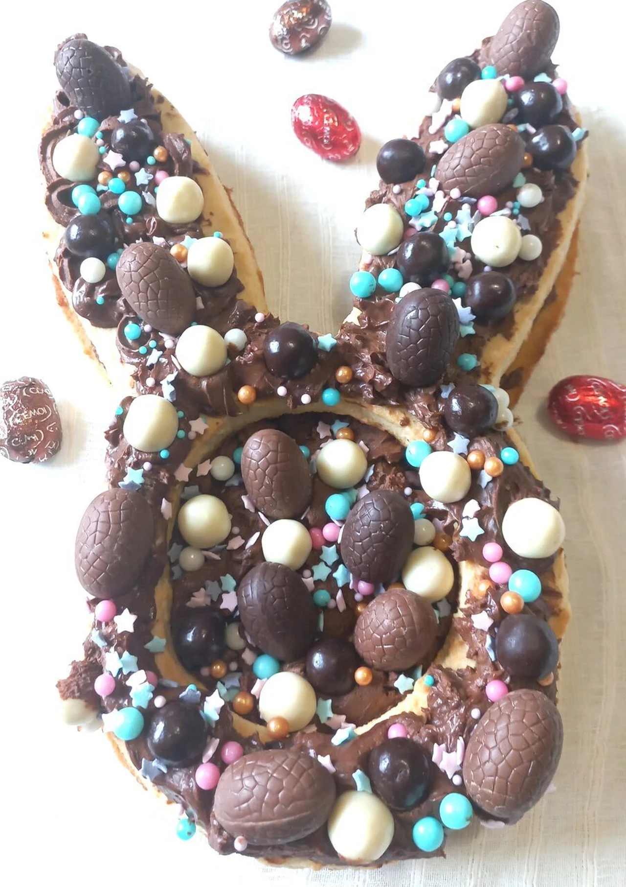Gâteau lapin de Pâques au chocolat