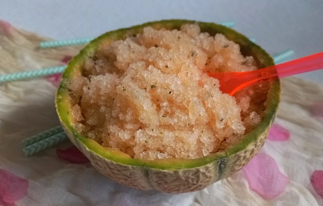 Granité de melon à la menthe