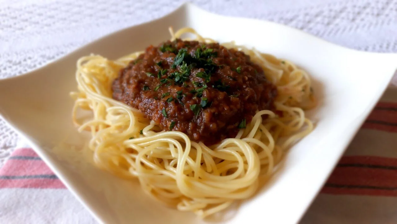 Sauce bolognaise végétarienne aux champignons