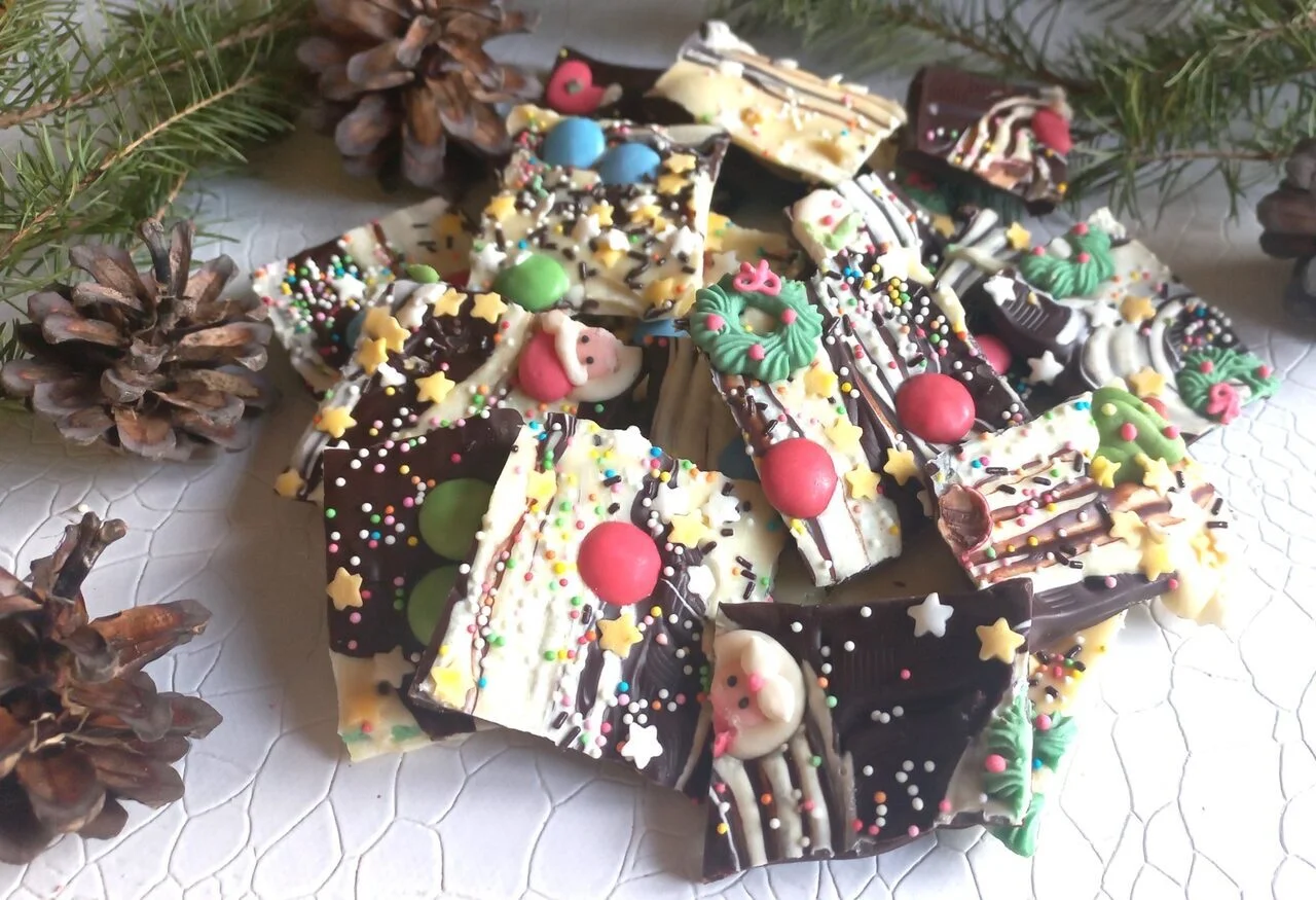 Tablette de chocolat de Noël